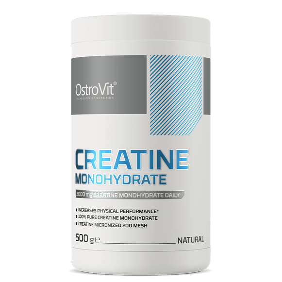 Creatine Monohydrate 500g - OstroVit pakovanje kreatina za povećanje snage, izdržljivosti i mišićne mase - najbolji kreatin monohidrat za sportiste i rekreativce