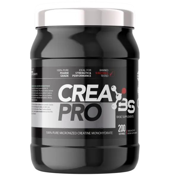 Crea Pro 1kg - čist mikronizovan kreatin monohidrat za snagu, mišićni rast, izdržljivost i optimalnu apsorpciju tokom treninga.