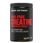 Body Attack 100% Pure Creatine Monohydrate Powder 500g - čist kreatin u prahu bez aditiva, za povećanje snage, energije i mišićne mase