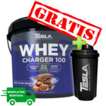 Tesla Whey Charger100 protein 5kg – visokoproteinski dodatak sa enzimima i vitaminima za izgradnju mišićne mase + gratis šejker