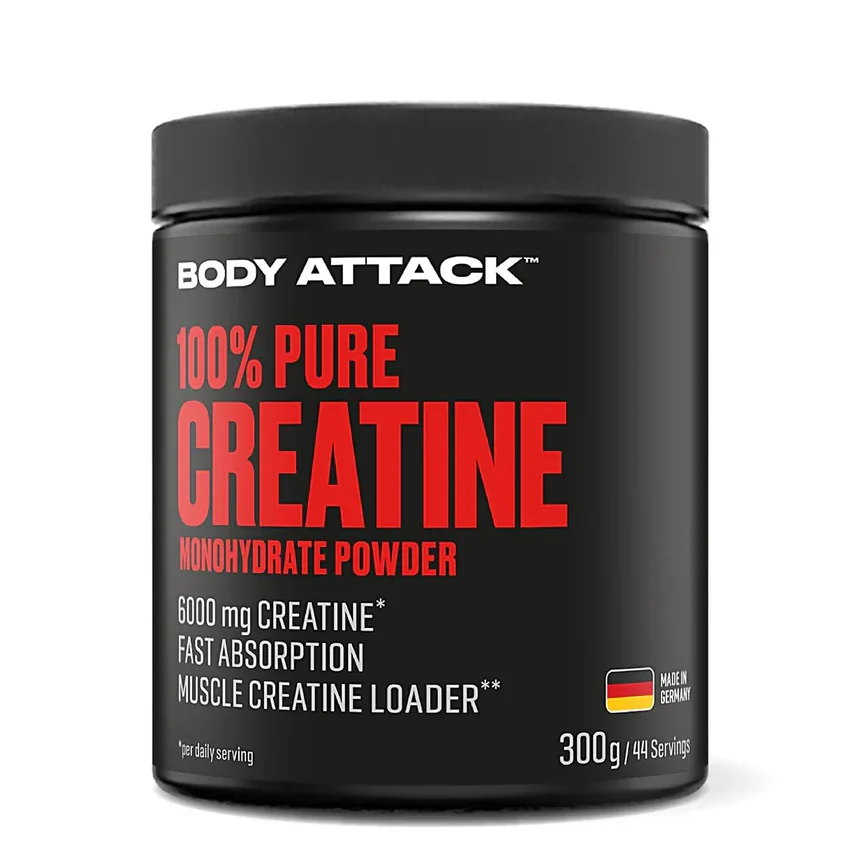 de-B0C5WYMJNZ_1400x Body Attack 100% Pure Creatine Monohydrate Powder 300g - čist kreatin u prahu bez aditiva, za povećanje snage, energije i mišićne mase
